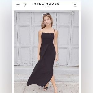 Hill House Isabel spaghetti strap dress in black jersey
